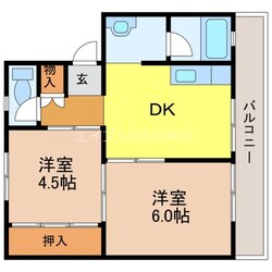 ビレッジハウス福田本町２号棟の物件間取画像